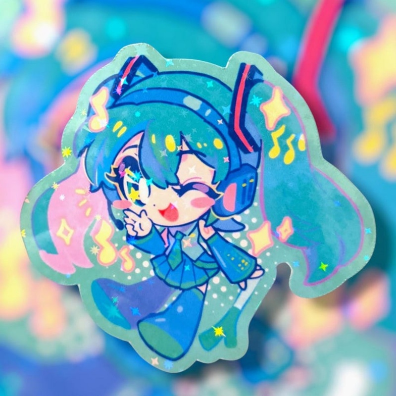 Laptop Accessories For Girls - Idola Virtual Green Twin Tails Girl