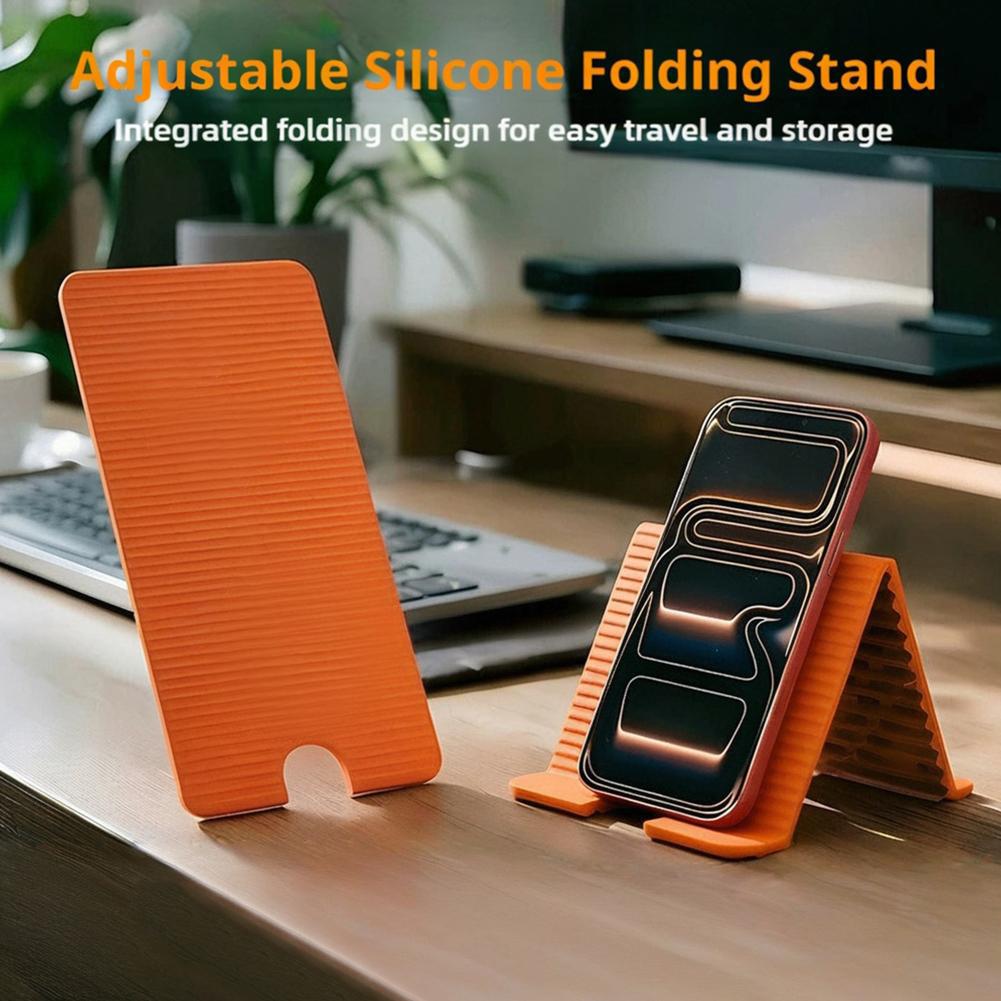 Laptop Stand Portable - Penyangga Ponsel Silikon Lipat Fleksibel untuk