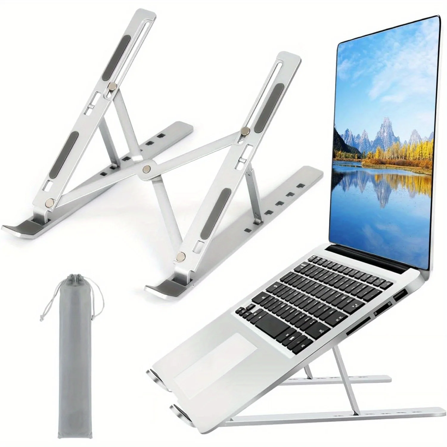 Laptop Stand Portable - Dudukan Laptop aluminium dapat diatur-6 tingkat