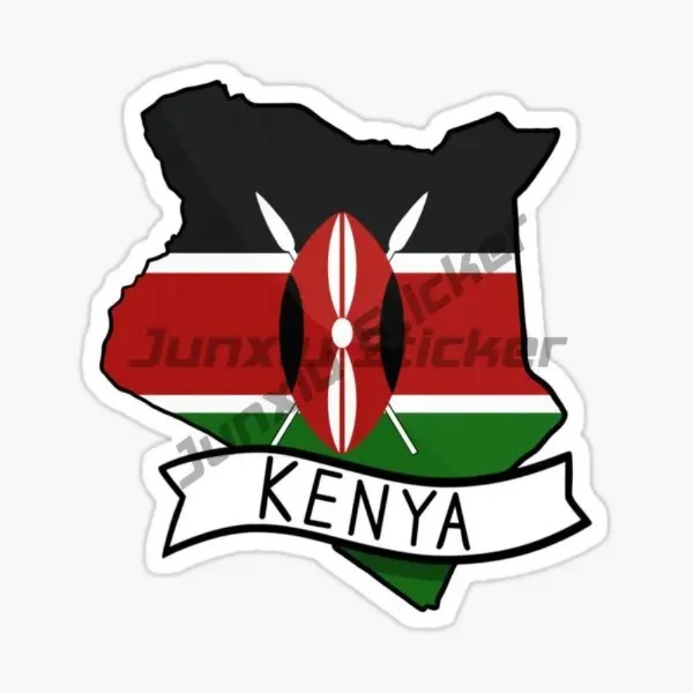 Laptop Accessories Kenya - Stiker Kreatif Lambang Peta Bendera Kenya