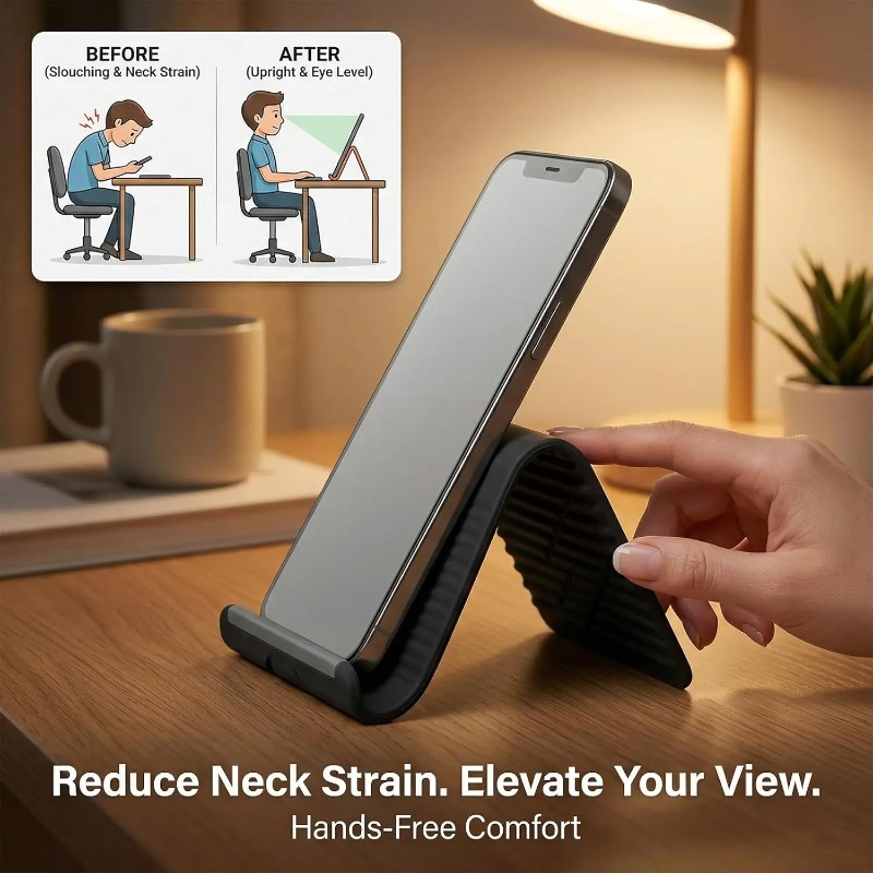 Penyangga Ponsel Silikon Lipat - Laptop Stand Portable ulasan dan harga