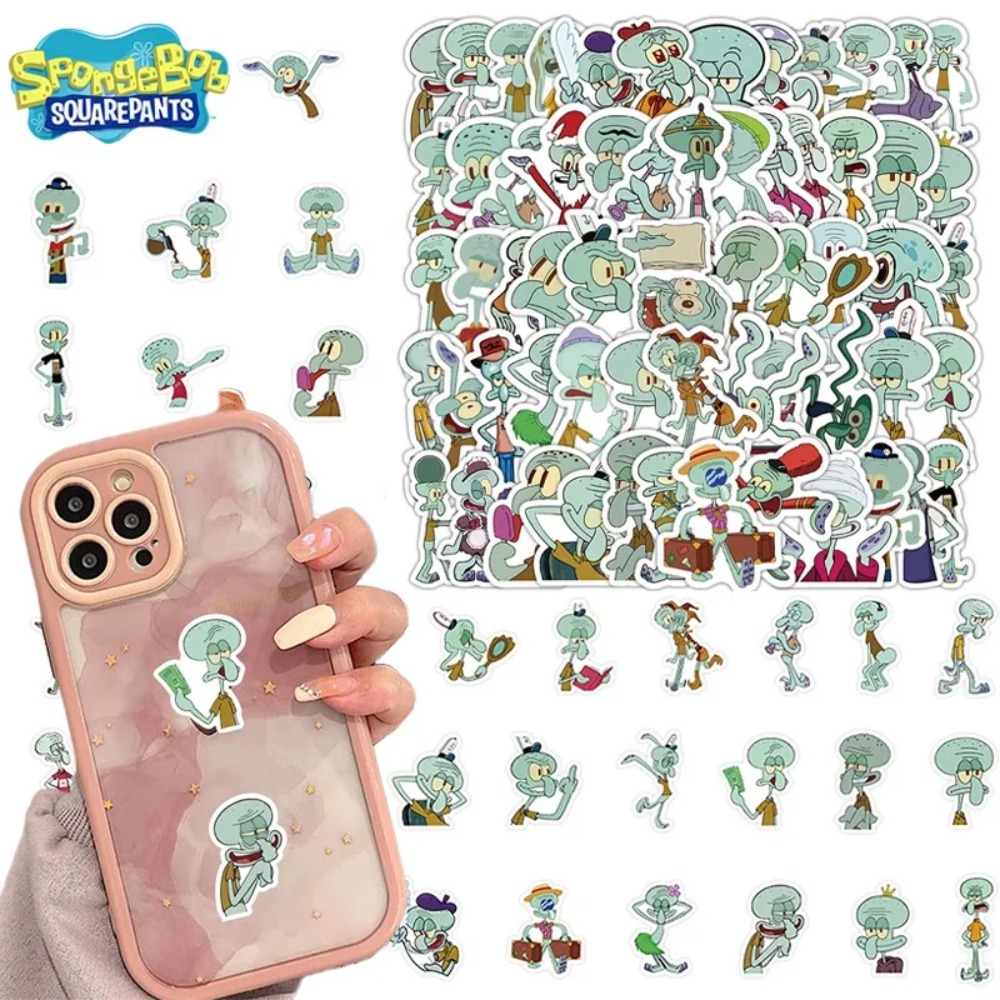 60 Buah Stiker Dekoratif Spong - Laptop Accessories Case ulasan dan harga